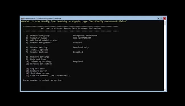 نصب ویندوز سرور ۲۰۲۲ Server Core