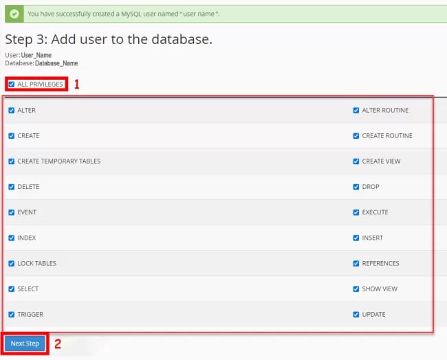 10.ALL-PRIVILEGES-in-cpanel-hamyarwp