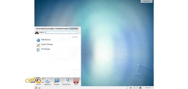 نمای از KDE در CentOS 7