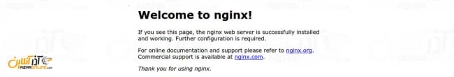 صفحه پیش فرض nginx در ابونتو 18
