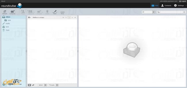 نمایی از وب میل RoundCube در دایرکت ادمین