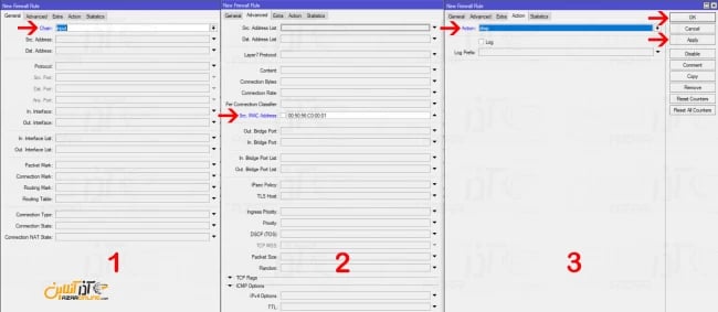 بلاک کردن آدرس MAC در میکروتیک