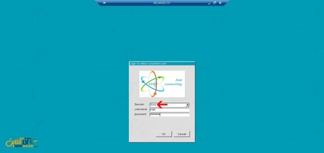 تنظیم Session و وارد کردن یوزرنیم و پسورد Centos 7