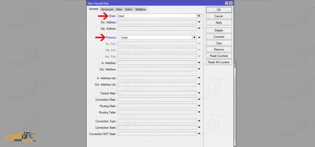 محدود کردن icmp در میکروتیک