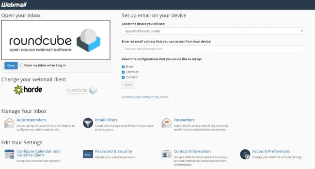 Choose a Default Webmail Application