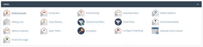 قسمت email  cpanel