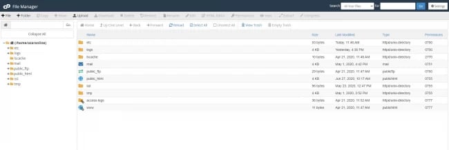 مدیریت فایل‌ها در سی‌پنل با File Manager