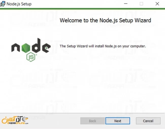 نصب Node.js در ویندوز - مرحله اول