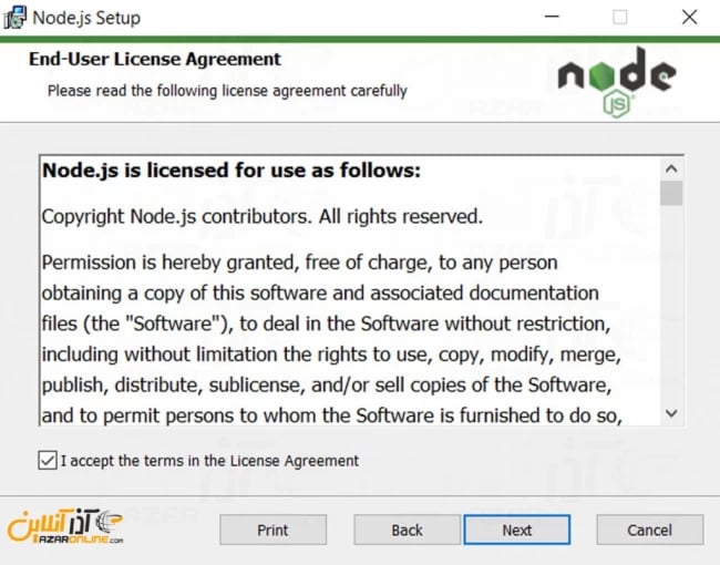 نصب Node.js در ویندوز