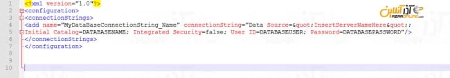 نمونه کد سوم جهت تنظیم web.config جهت ارتباط با SQL در هاست ویندوز