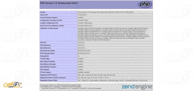 تست نصب و کارکرد php در nginx - آموزش نصب LEMP در ابونتو 16