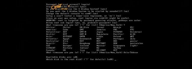 انتخاب هارددیسک برای نصب OpenBSD