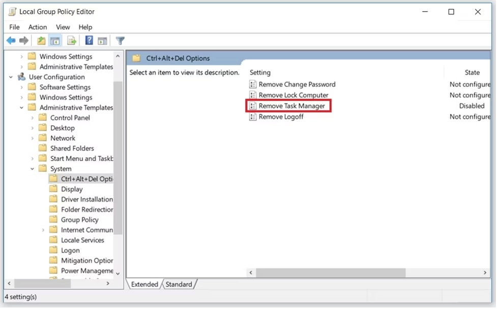 Remove Task Manager