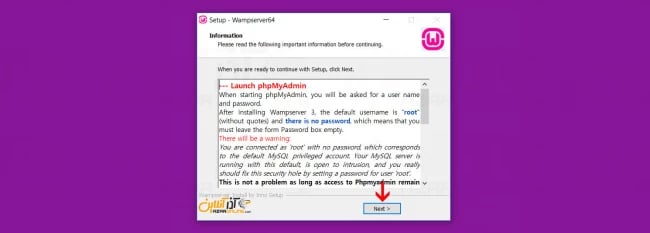 مراحل نصب WampServer