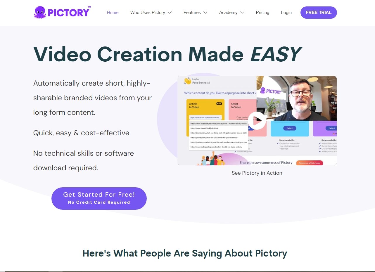 ابزار Pictory 