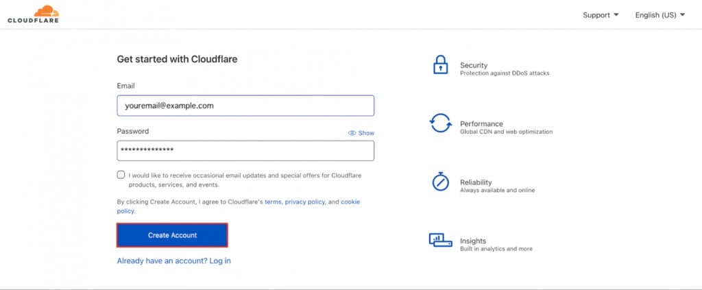 مراحل فعال سازی کلودفلر (cloudflare)