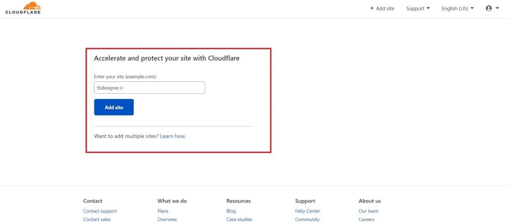 مراحل فعال سازی کلودفلر (cloudflare)