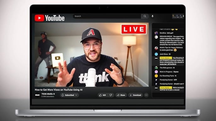 استریم با YouTube