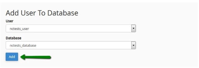  ایجاد پایگاه داده از منوی MySQL Databases