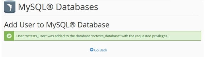  ایجاد پایگاه داده از منوی MySQL Databases