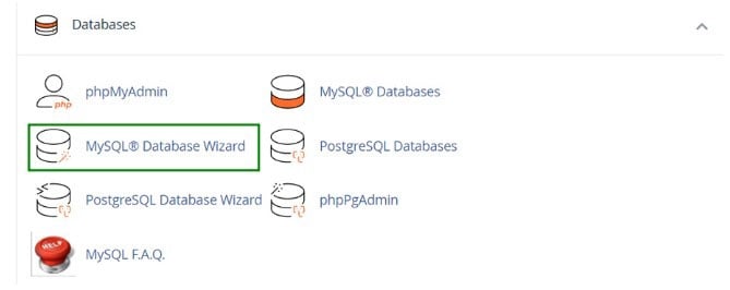 ایجاد پایگاه داده با ابزار  MySQL Database Wizard