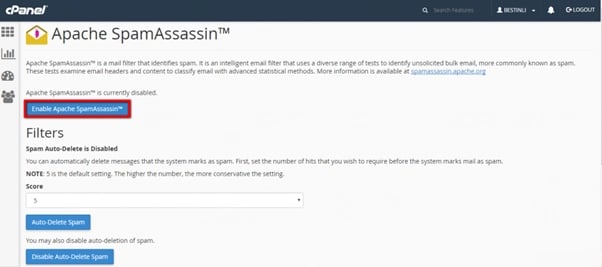 تنظیمات SpamAssassin برای فیلتر کردن ایمیل‌های اسپم