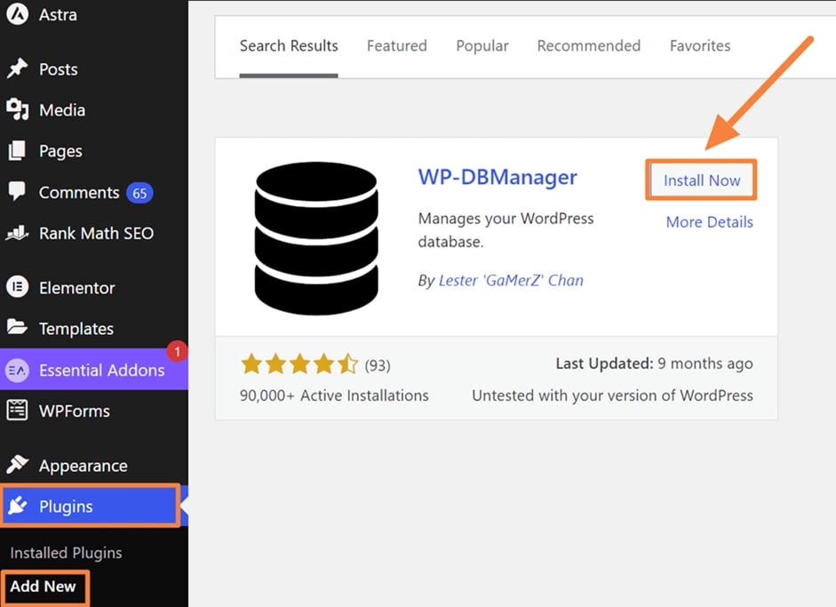افزونه WP-DBManager