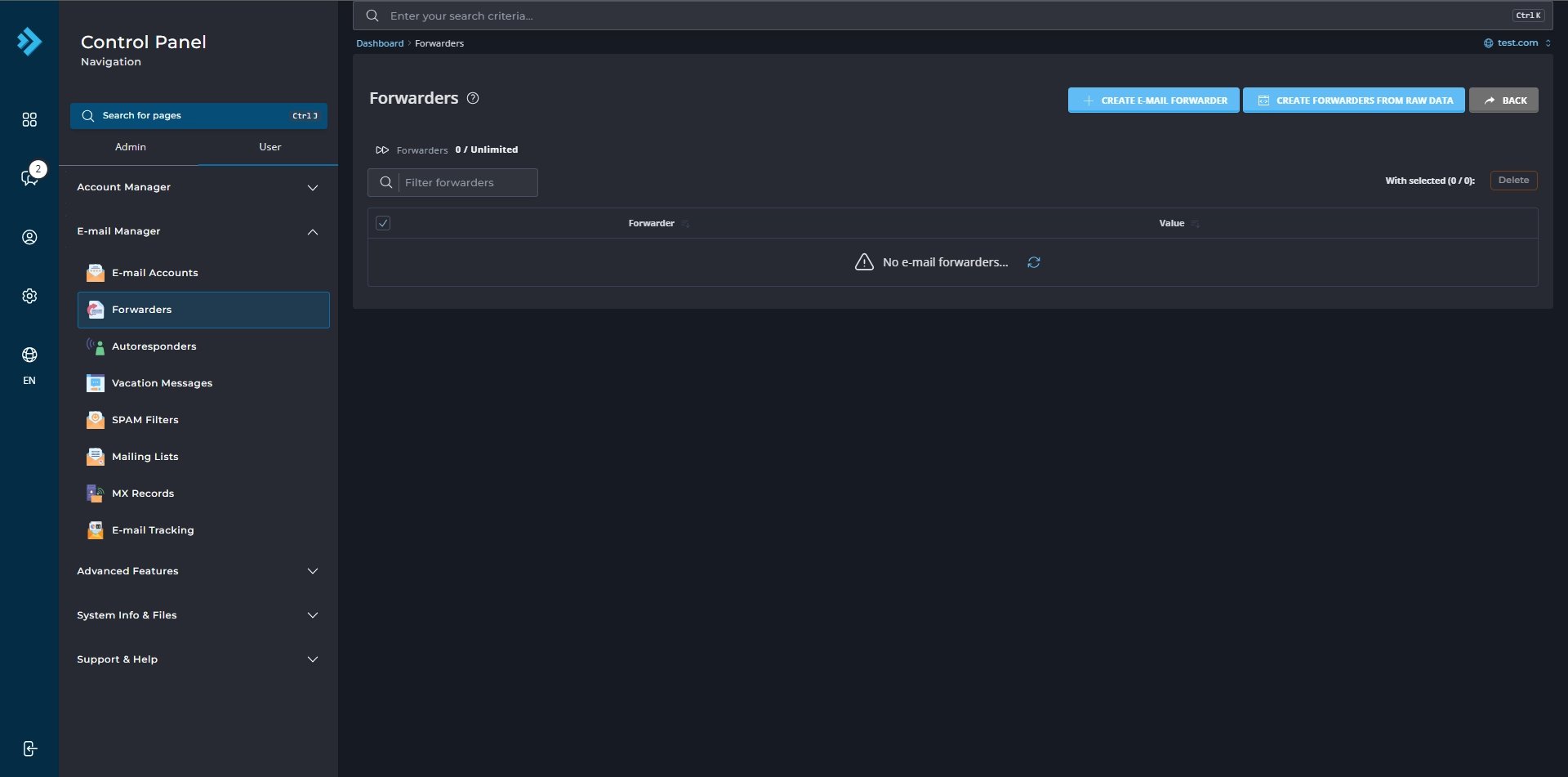 آموزش فوروارد ایمیل در دایرکت ادمین