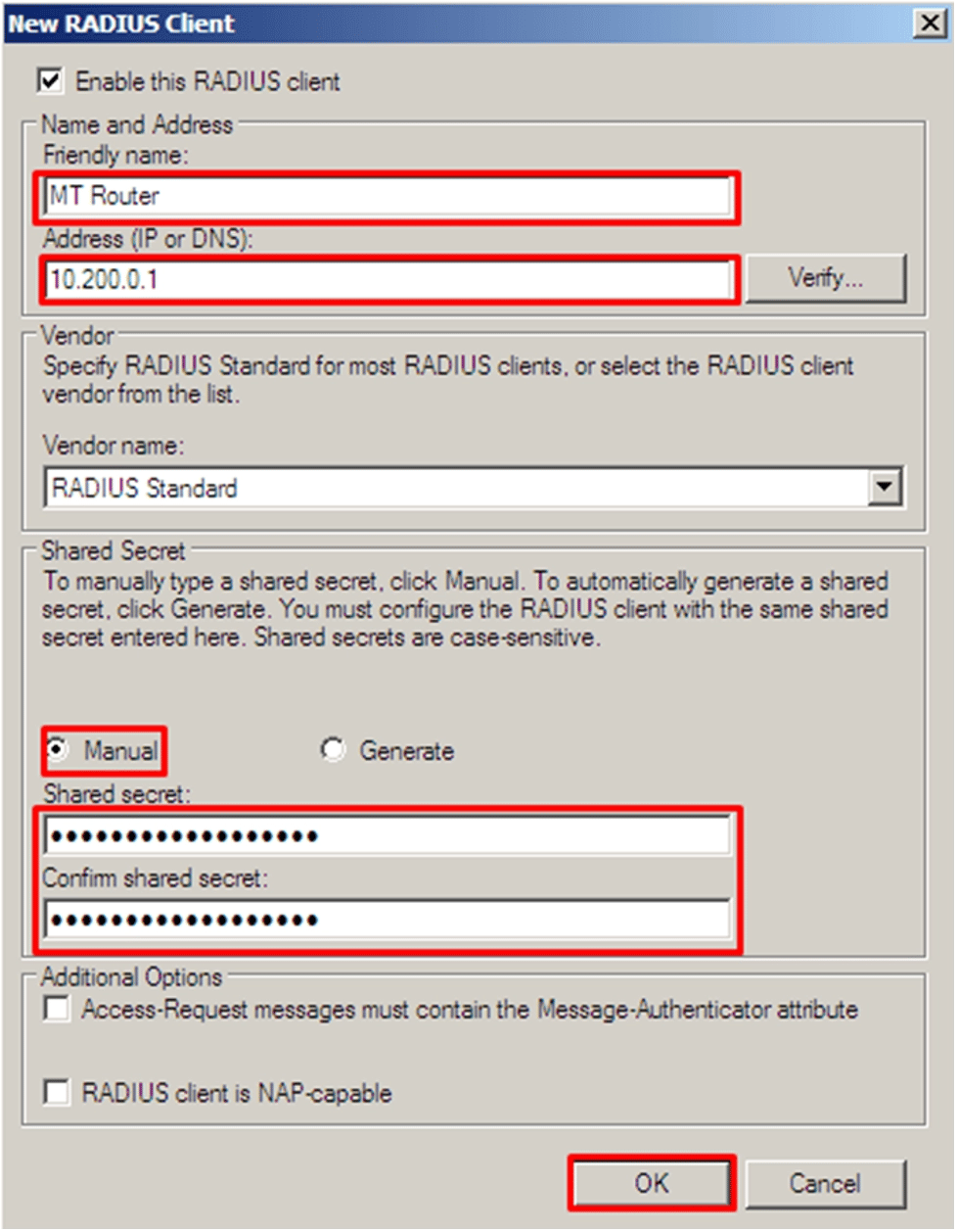 آموزش راه اندازی radius server در میکروتیک