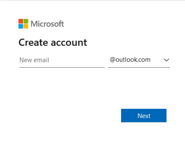 مراحل ساخت حساب Outlook