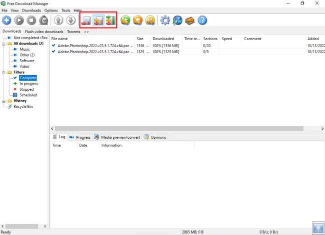 6 - Free Download Manager Bandwidth Control