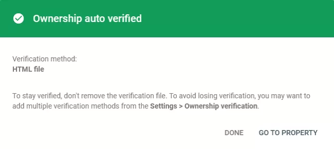7 - Ownership auto verified