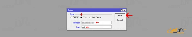 وارد کردن IP و SSH از طریق میکروتیک