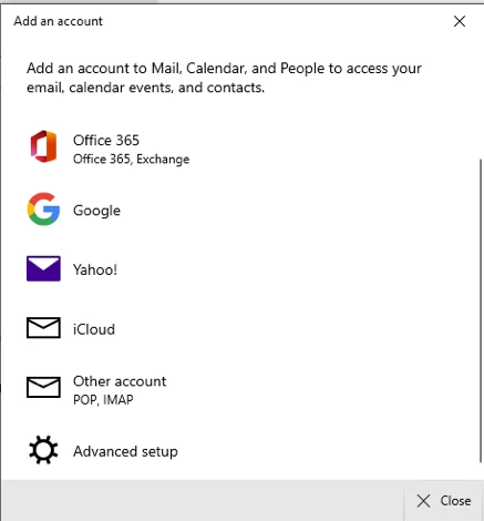 اضافه نمودن اکانت ایمیل هاست سی پنل به نرم افزار Mail ویندوز 10