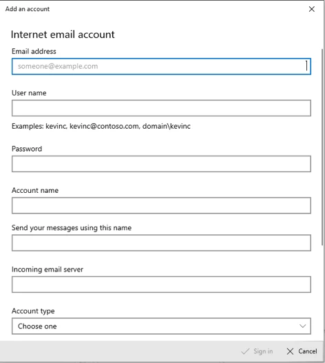 اتصال ایمیل اکانت به نرم افزار Mail ویندوز 10