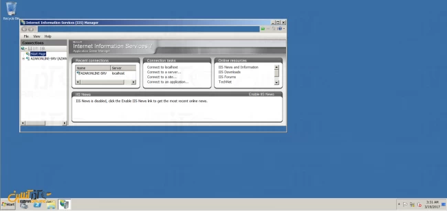 آموزش نصب iis در ویندوز 2008 - نمایی از IIS Manager