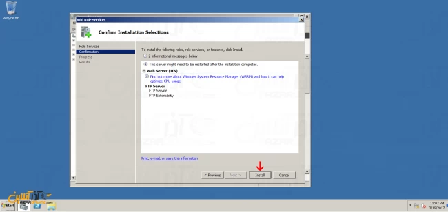 نصب FTP سرور در ویندوز سرور 2008 - نصب FTP