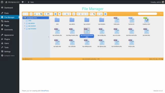 افزونه مدیریت فایل های وردپرس File Manager v3.0 