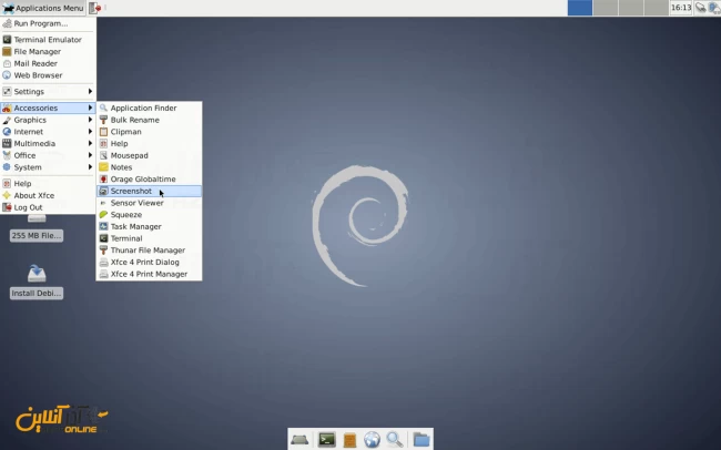 معرفی لینوکس توزیع Debian GNU/Linux - نمای دسکتاپ دبیان 8