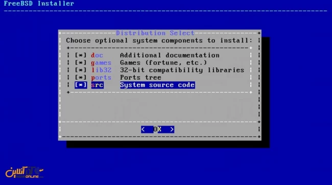 نصب freeBSD - کامپوننت