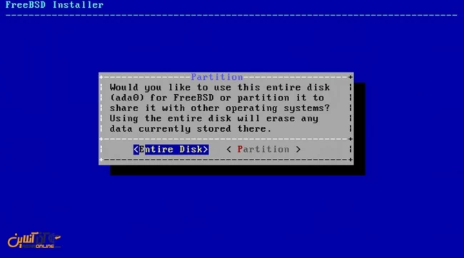 نصب freeBSD - مقدار فضا دیسک