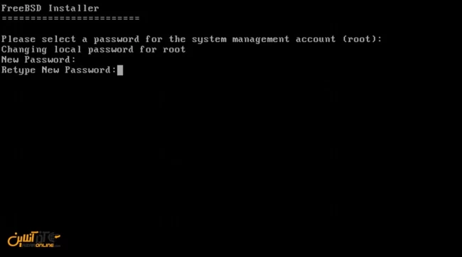 نصب freeBSD - صفحه ورود