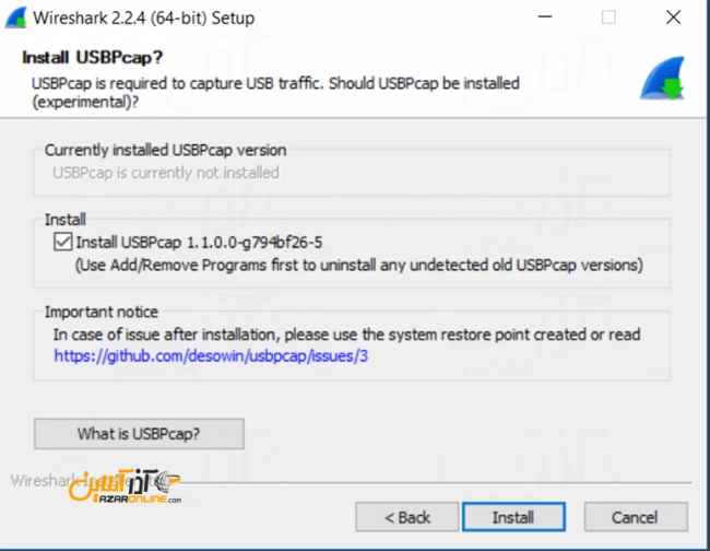 آموزش نصب wireshark - نصب USBPcap