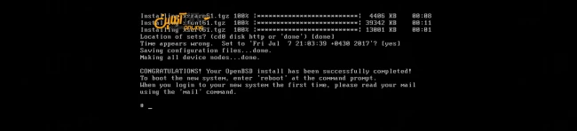 آموزش نصب OpenBSD به پایان رسیده است
